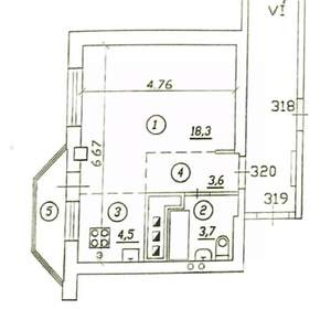 1-к квартира, вторичка, 30м2, 15/15 этаж