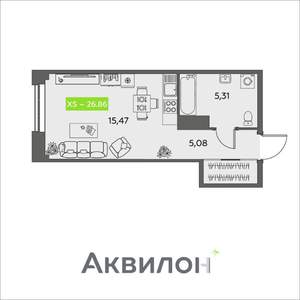 Студия квартира, вторичка, 26м2, 16/16 этаж