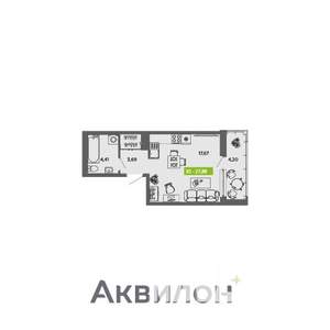 Студия квартира, вторичка, 28м2, 8/16 этаж