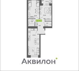 2-к квартира, вторичка, 62м2, 10/11 этаж