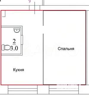 1-к квартира, вторичка, 35м2, 1/5 этаж