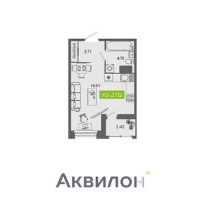 Студия квартира, вторичка, 27м2, 2/16 этаж