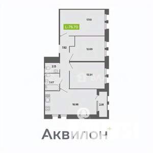 3-к квартира, сданный дом, 77м2, 2/4 этаж