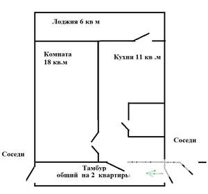 1-к квартира, вторичка, 37м2, 2/10 этаж