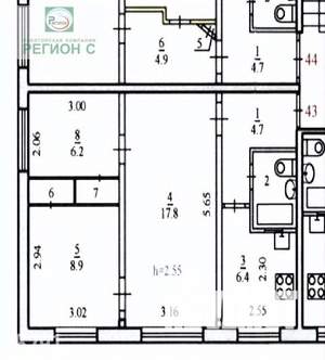 3-к квартира, вторичка, 48м2, 1/5 этаж