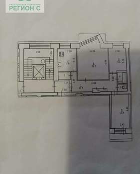3-к квартира, вторичка, 66м2, 6/9 этаж