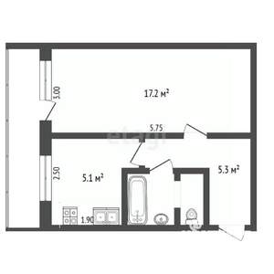 1-к квартира, вторичка, 31м2, 6/9 этаж