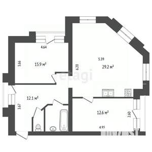 3-к квартира, вторичка, 75м2, 3/5 этаж