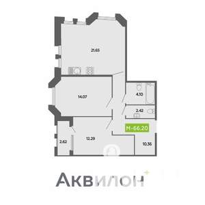 2-к квартира, вторичка, 66м2, 2/4 этаж