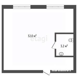 1-к квартира, вторичка, 35м2, 1/5 этаж