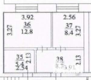 1-к квартира, вторичка, 35м2, 1/5 этаж