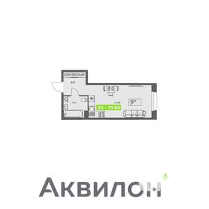 Студия квартира, вторичка, 26м2, 6/8 этаж