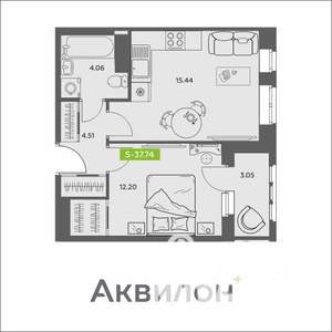 1-к квартира, вторичка, 38м2, 16/16 этаж