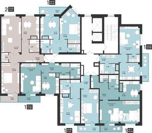 2-к квартира, вторичка, 51м2, 7/13 этаж