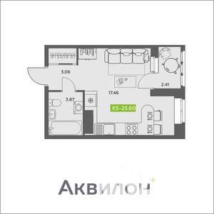 Студия квартира, вторичка, 26м2, 13/16 этаж