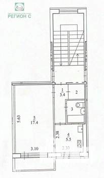 1-к квартира, вторичка, 31м2, 5/5 этаж