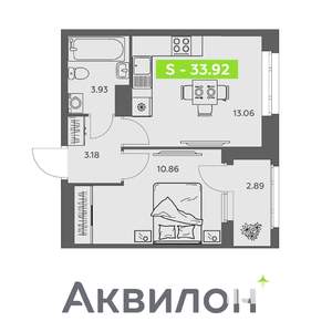 1-к квартира, вторичка, 34м2, 6/16 этаж