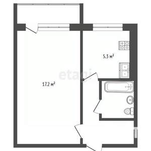 1-к квартира, вторичка, 30м2, 4/5 этаж