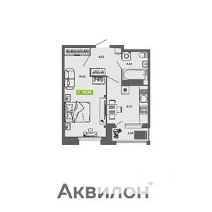 1-к квартира, вторичка, 35м2, 14/16 этаж