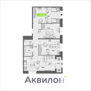3-к квартира, сданный дом, 77м2, 4/4 этаж