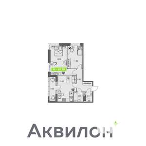 3-к квартира, строящийся дом, 62м2, 6/8 этаж