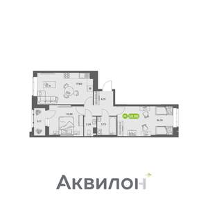 2-к квартира, вторичка, 59м2, 7/16 этаж