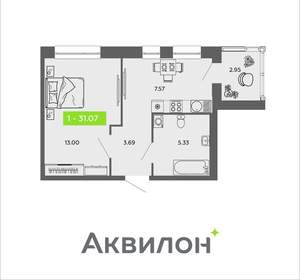 1-к квартира, вторичка, 31м2, 2/16 этаж