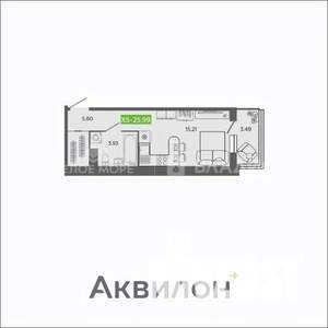 Студия квартира, вторичка, 26м2, 16/16 этаж