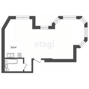 2-к квартира, вторичка, 51м2, 5/5 этаж