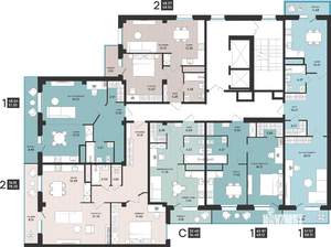 2-к квартира, вторичка, 60м2, 4/13 этаж
