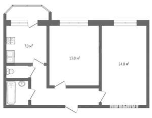 2-к квартира, вторичка, 59м2, 6/11 этаж