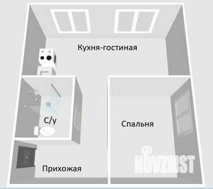 1-к квартира, вторичка, 30м2, 1/4 этаж