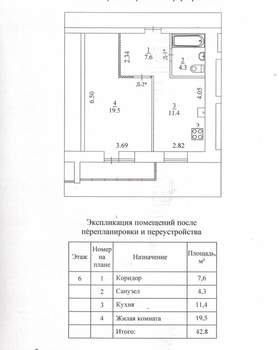 1-к квартира, вторичка, 43м2, 6/14 этаж