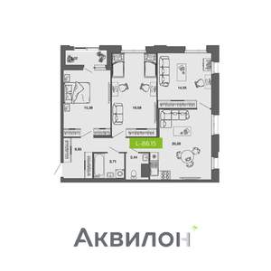 3-к квартира, вторичка, 86м2, 9/10 этаж