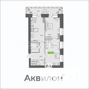 2-к квартира, вторичка, 64м2, 2/11 этаж