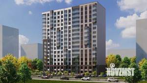 2-к квартира, строящийся дом, 42м2, 15/16 этаж