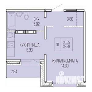 1-к квартира, вторичка, 33м2, 8/9 этаж