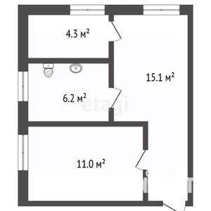 1-к квартира, вторичка, 37м2, 2/5 этаж