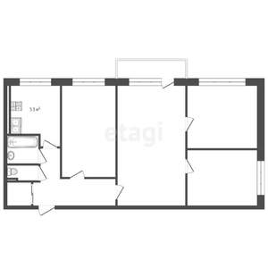 4-к квартира, вторичка, 60м2, 4/5 этаж