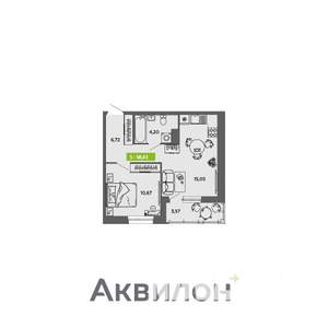 1-к квартира, вторичка, 38м2, 4/16 этаж