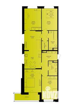 5-к квартира, строящийся дом, 104м2, 13/16 этаж