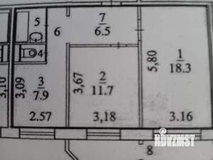 2-к квартира, вторичка, 51м2, 5/9 этаж