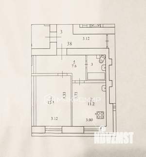 1-к квартира, вторичка, 36м2, 2/9 этаж