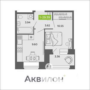 1-к квартира, вторичка, 29м2, 1/11 этаж