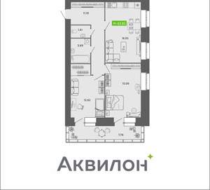 2-к квартира, вторичка, 64м2, 11/11 этаж