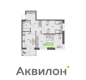 2-к квартира, вторичка, 58м2, 4/8 этаж