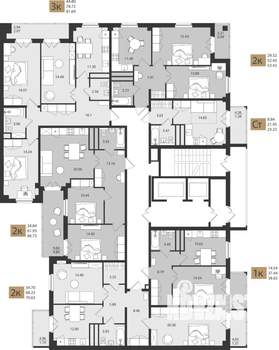 3-к квартира, вторичка, 82м2, 4/16 этаж