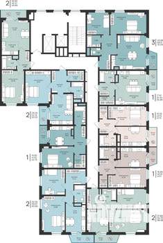 2-к квартира, вторичка, 56м2, 12/16 этаж