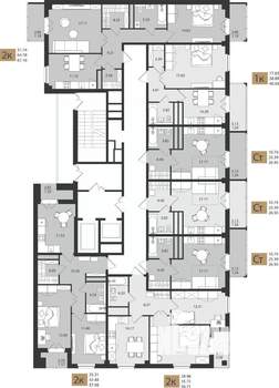 2-к квартира, вторичка, 58м2, 13/16 этаж