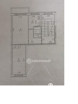 2-к квартира, вторичка, 44м2, 2/5 этаж